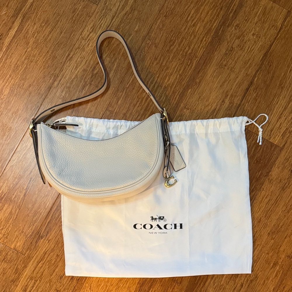 Coach Luna Shoulder Bag in Chalk with Gold Hardware